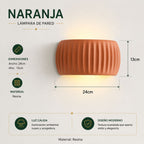 Lámpara de Pared Onda en Resina Acanalada