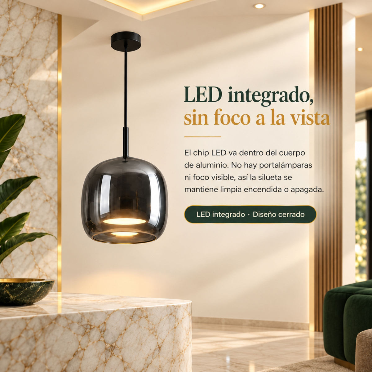 Lámpara Colgante para Cocina Cápsula