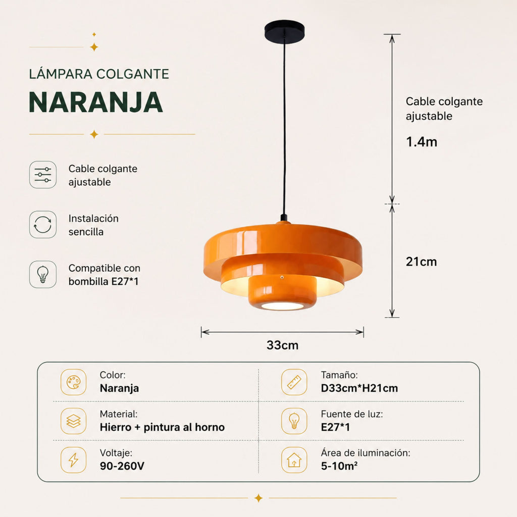 Lámpara Colgante para Comedor Bistró
