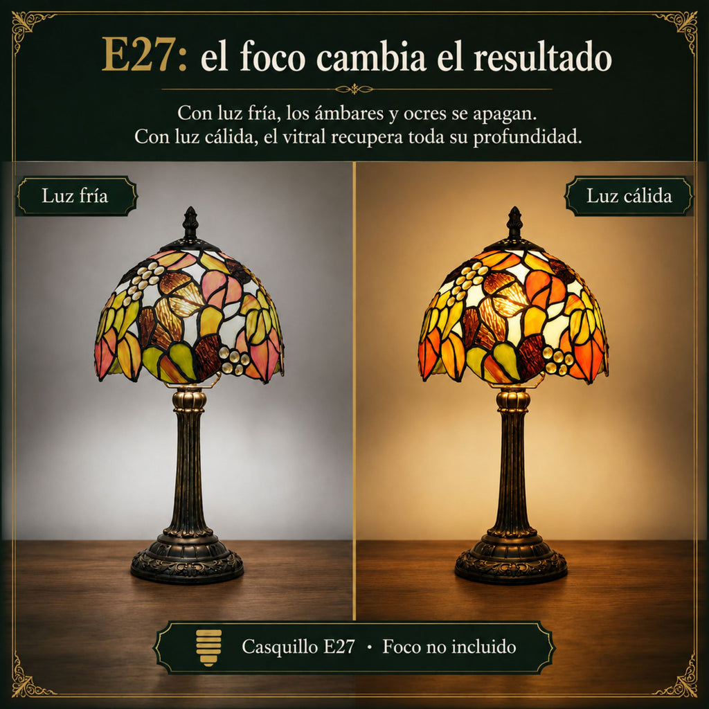 Lámpara de Mesa y Buró Arce Tiffany