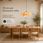 Lámpara Colgante de Mimbre Pétalo