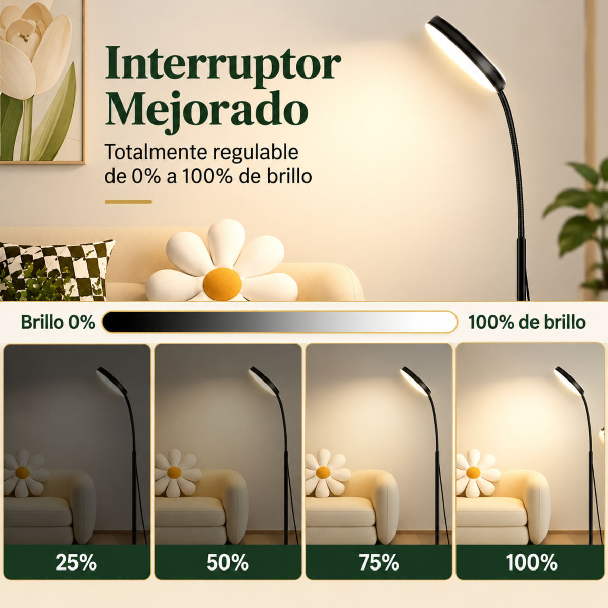 Lámpara de Piso para Sala Grulla