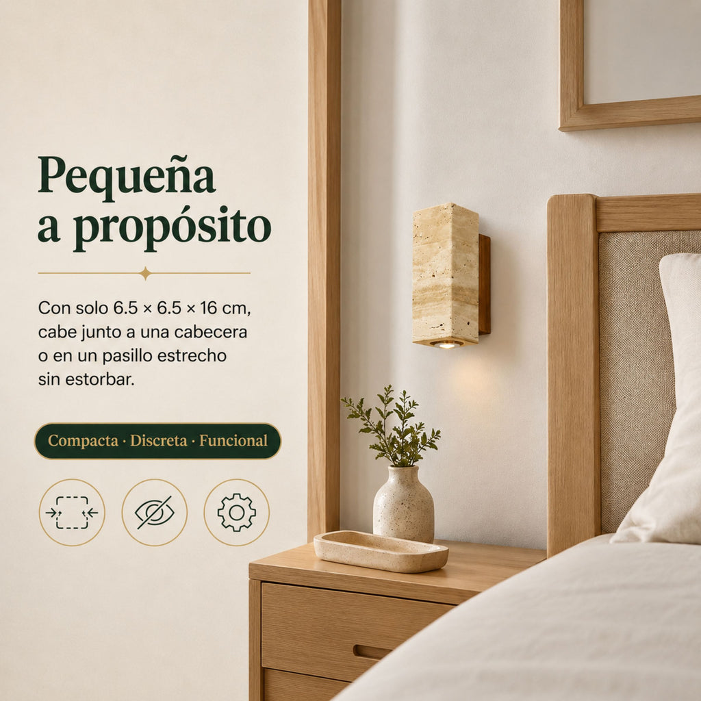 Lámpara de Pared Travertino en Mármol Amarillo