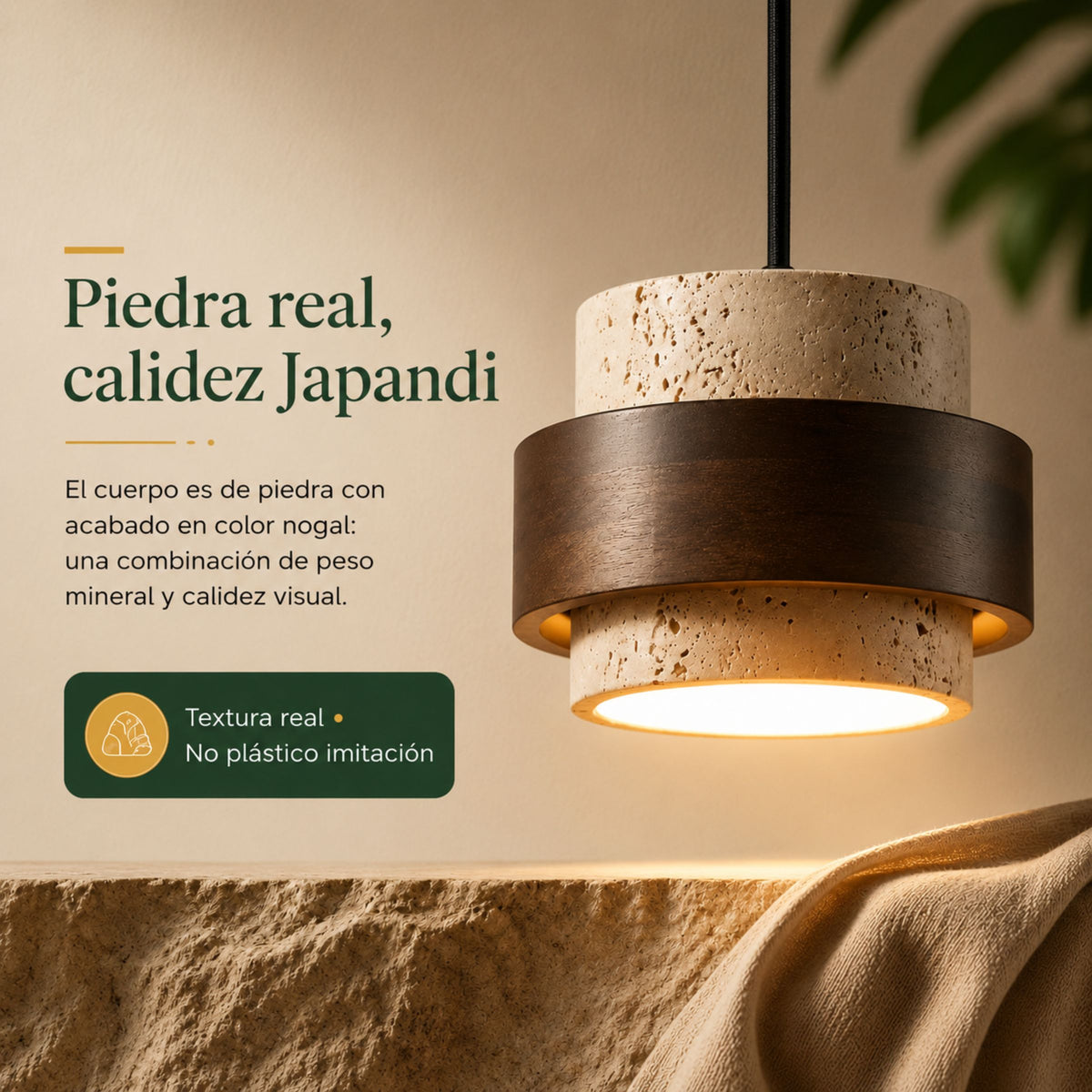 Lámpara Colgante para Comedor Nogal