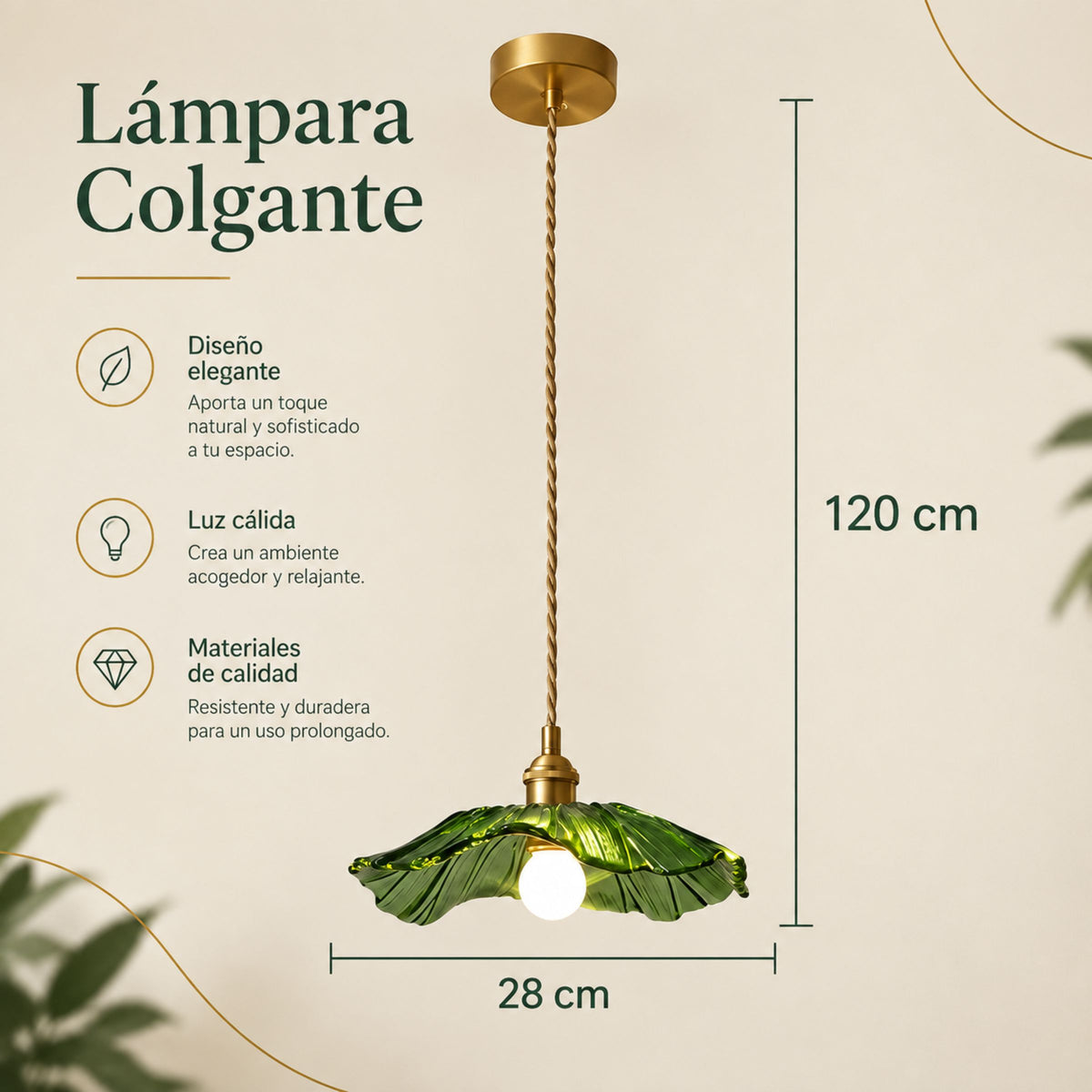 Lámpara Colgante para Comedor Flor